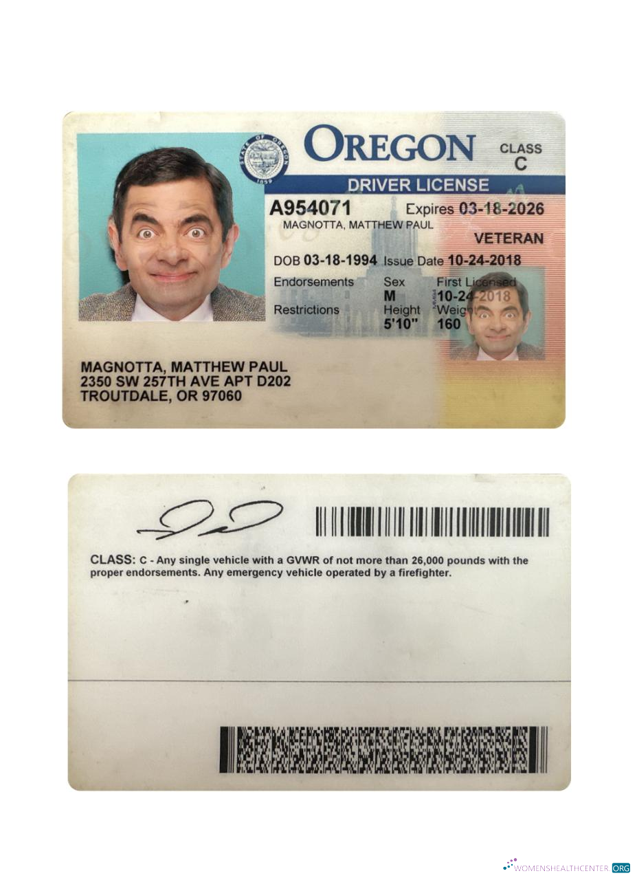 download USA Oregon driving license 2018 present